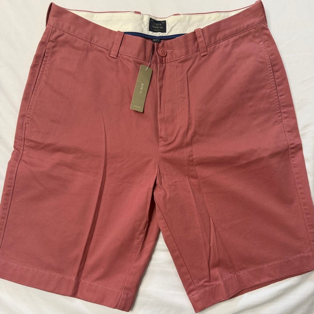 J. Crew Men's Salmon Flat Front Shorts NWT